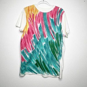 Abstract Graphic Tee Short Sleeve Shirt Large